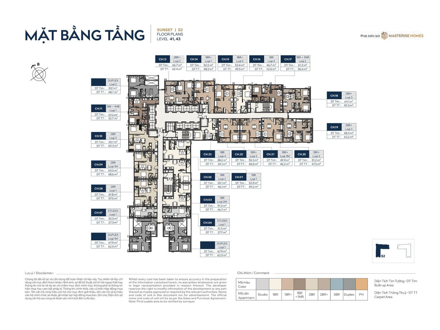 mặt bằng Masteri Sky Avenue - Chung Cư Vinhomes Global Gate Cổ Loa