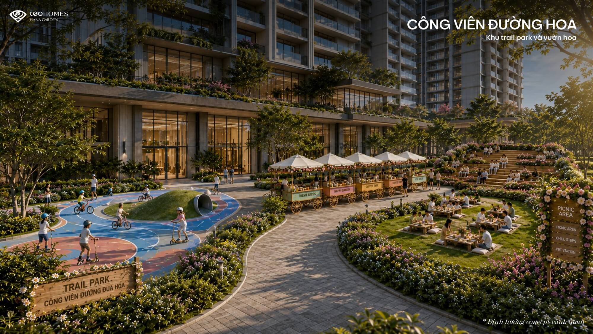 tiện ích dự án ceohomes hana garden mê linh